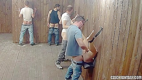 Shaky mature woman with huge tits fucked in her ass flew