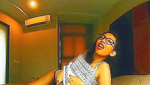 Married girl shows her big cock