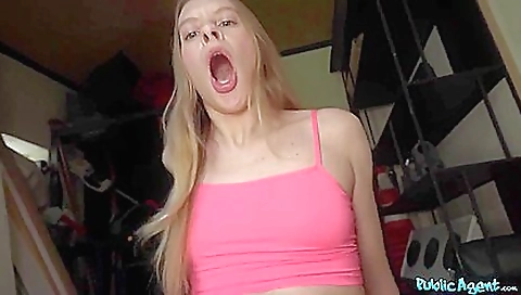 Sexy young blonde fucked by a toy relax
