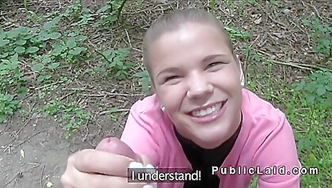 She gets fucked by a huge cock